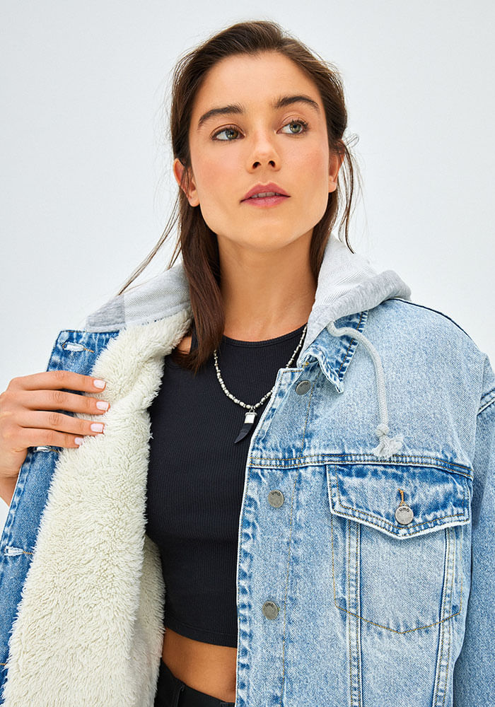 Facebook Chaqueta Denim Chiporro Mujer Chaqueta Mezclilla Umbrale