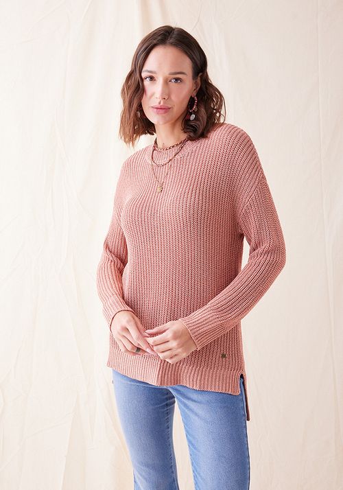 Sweater Hilo Metálico, Cuello Redonde