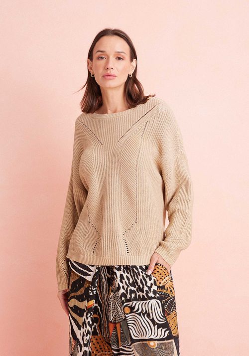 Sweater Trenzado y con Folia