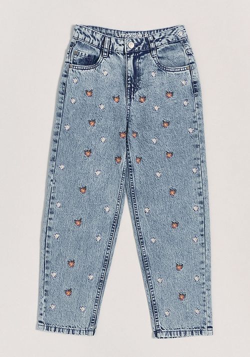 Jeans recto con bordados