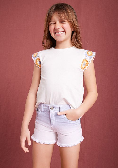 Short Tie Dye Con Basta Deshilachada