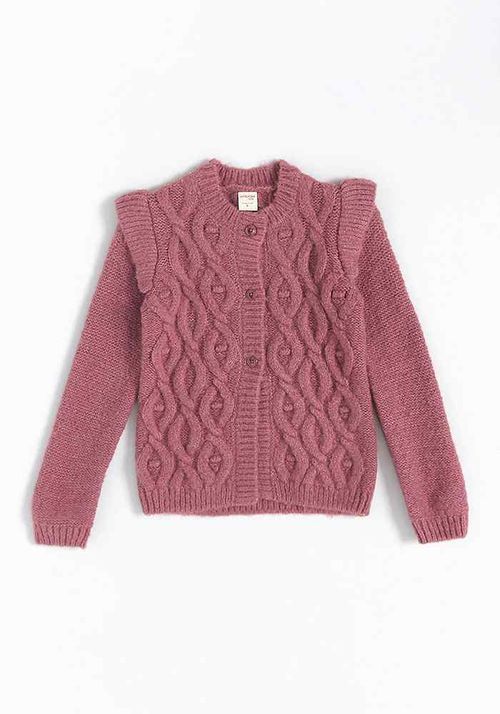 Sweater Abotonado Con Diseño, Vuelos Y Botones