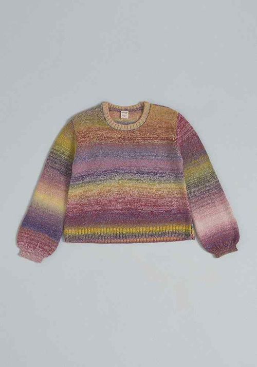 Sweater Multicolor Con Cuello Redondo