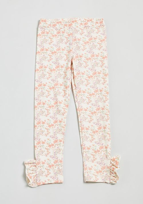 Calza estampada con vuelos en la parte posterior