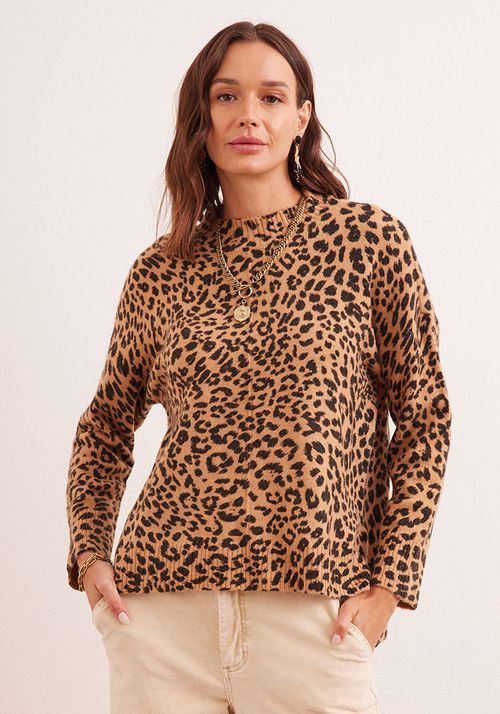 Sweater Estampado Animal Print