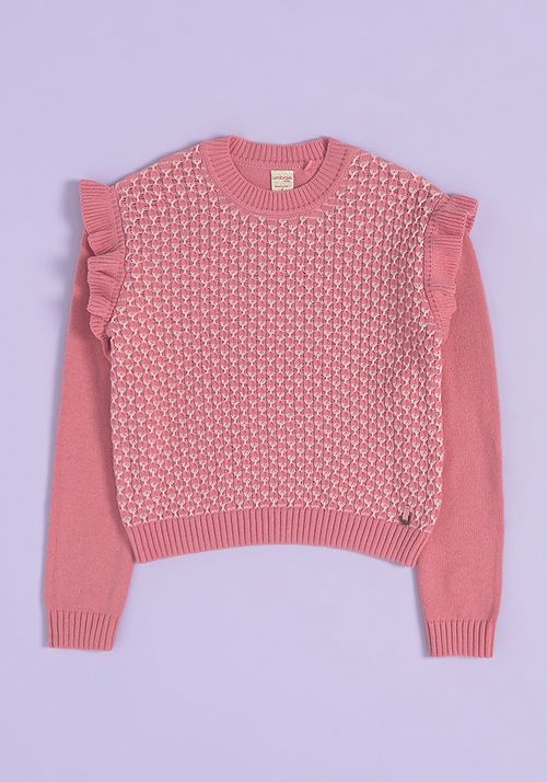 Sweater Bicolor Manga Mariposa