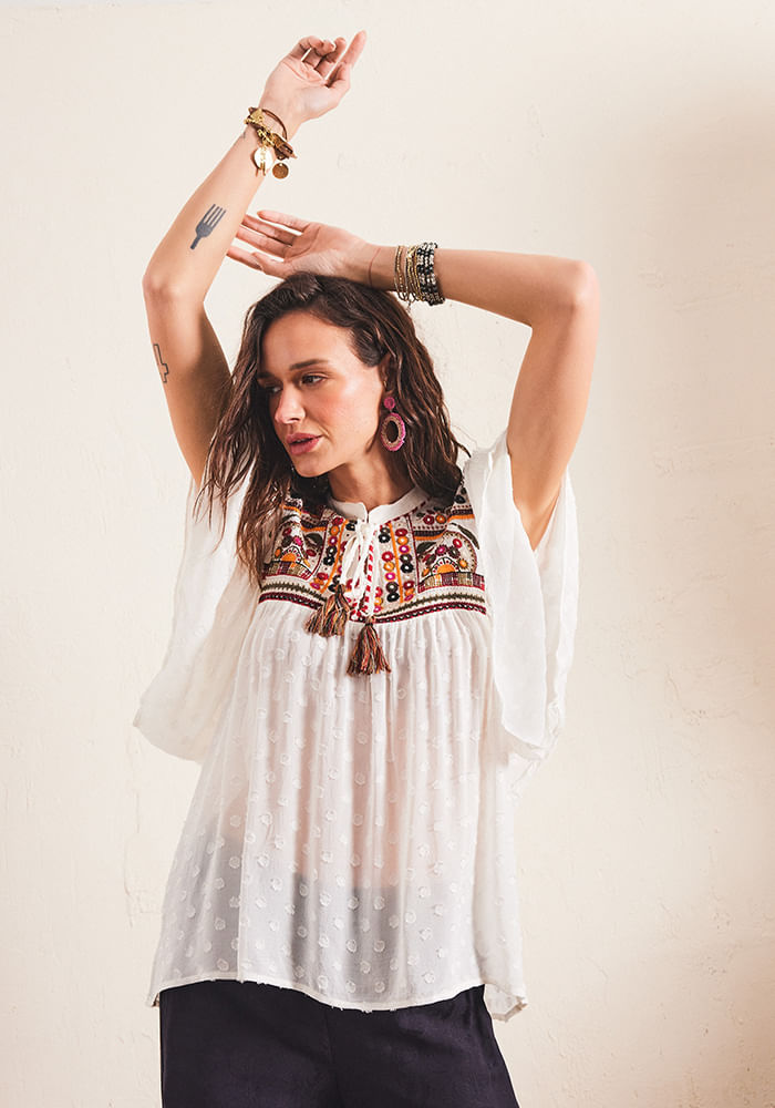 Blusa Poleras Umbrale Mujer Polera Mostacilla Umbrale Umbrale Woman - Main Image