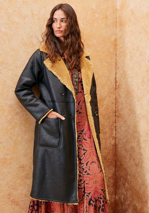 Chaqueta Reversible Con Piel Y Chiporro