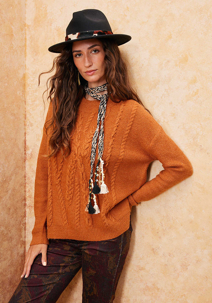 Outfit Sweater Naranja Outfit Con Sueter Cafe Claro Sweater