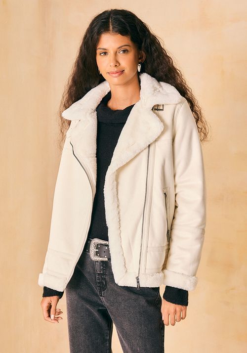 Chaqueta Estilo Aviadora Con Interior Chiporro