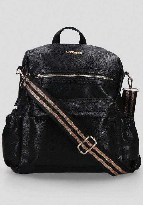 Mochila Urbana ecocuero con strap de lurex