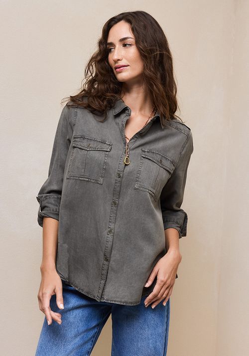 Blusa Bolsillos Delanteros Detalle de Pepuntes