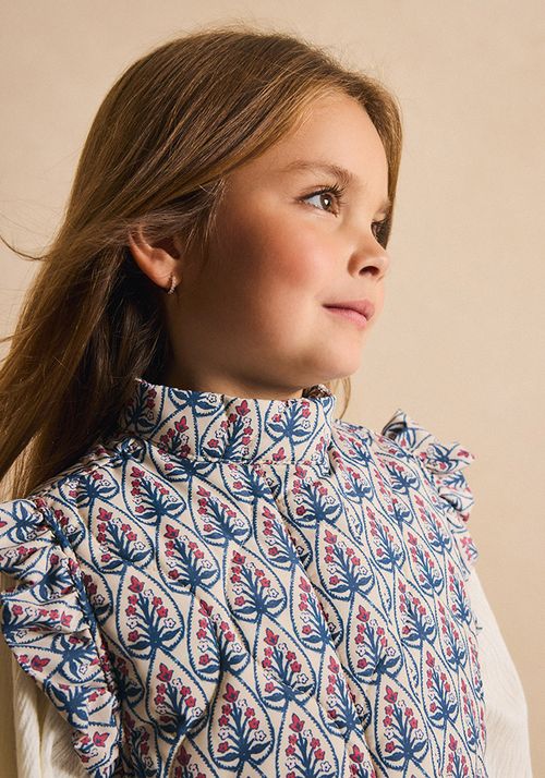 Parka sin manga estampada