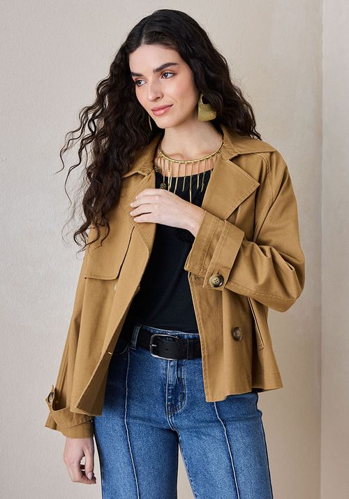 Chaqueta Trench Corto