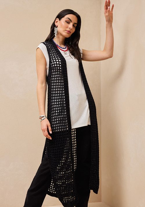 Chaleco tejido con lurex