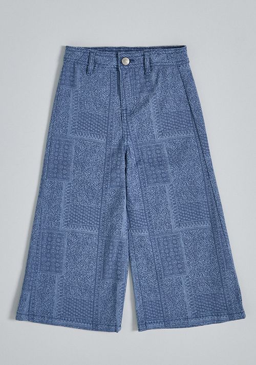 Pantalón wide leg full print