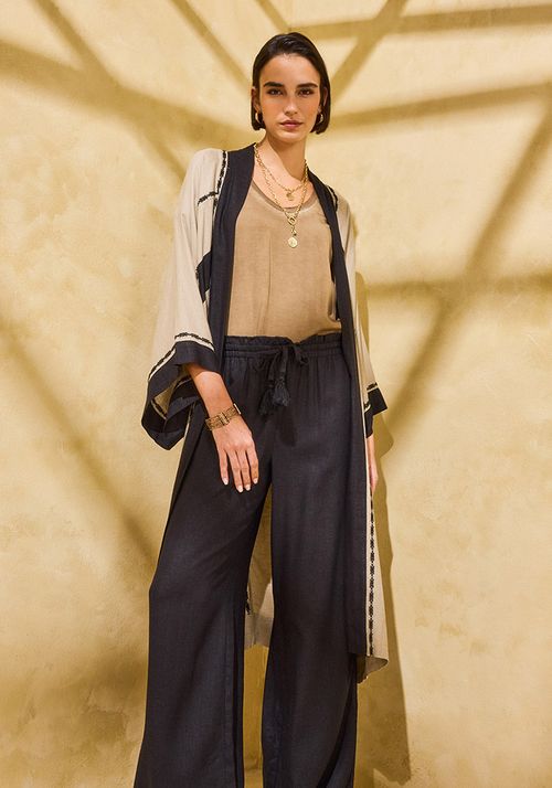 Kimono Bitono, Cruzado, Bordado