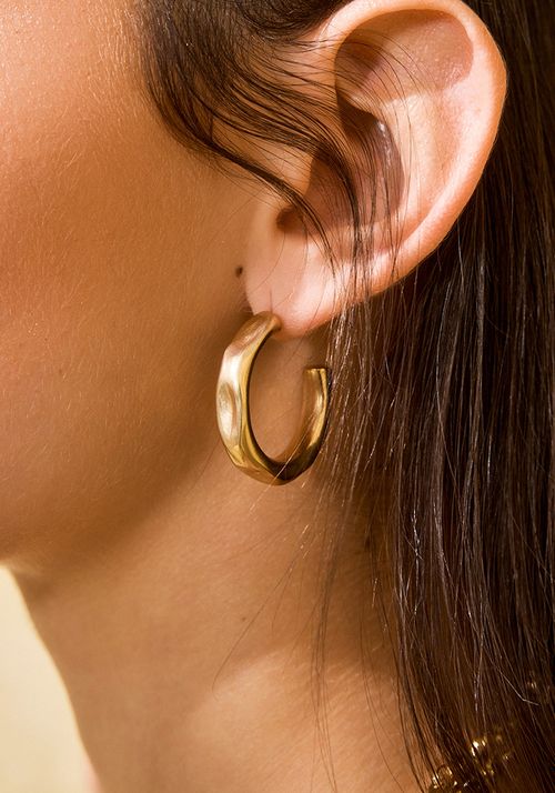Aros efecto martillado metal