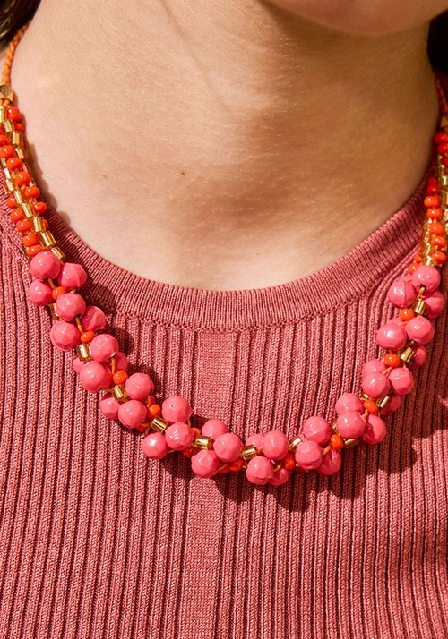 Collar mostacillas brillantes