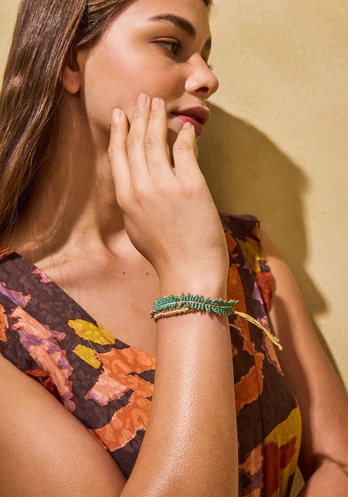 Pulsera mostacillas tira ajustable