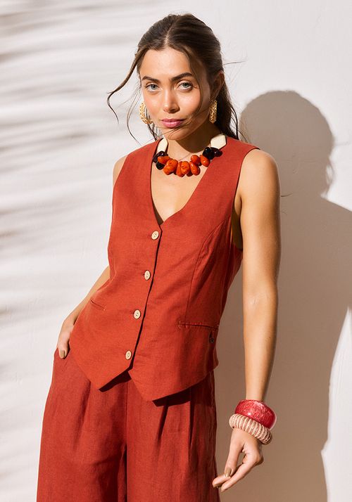 Blusa tipo gillet