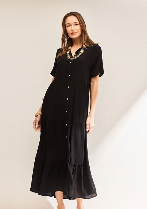 Vestido Detalle Recogido En Faldón