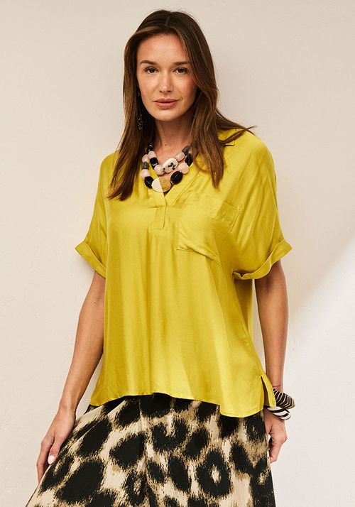 Blusa Satín, Oversize