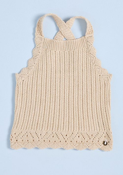 Polera tejida con hilos dorados