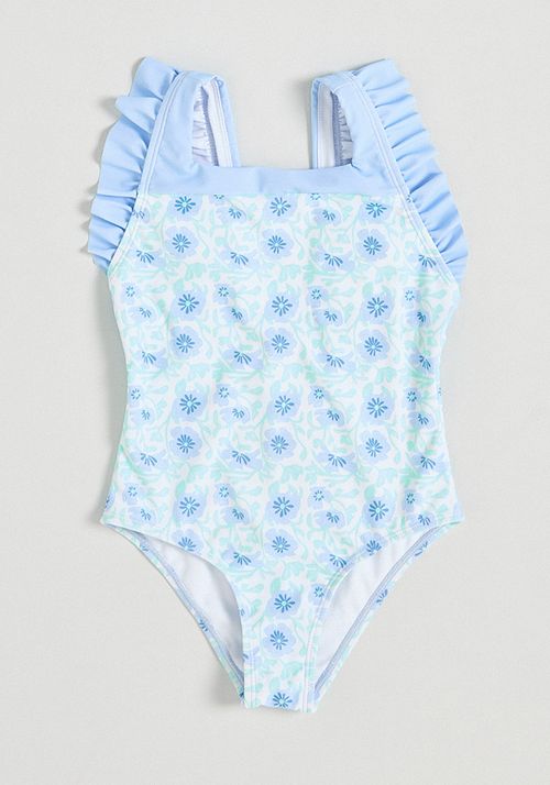 Traje de Baño enterito color block full print