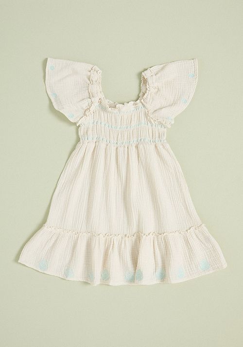 Vestido gasa bordado