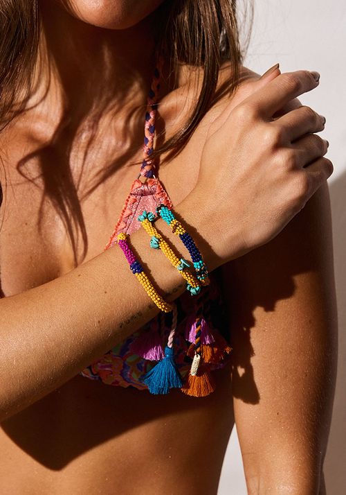 Pulsera mostacillas coloridas