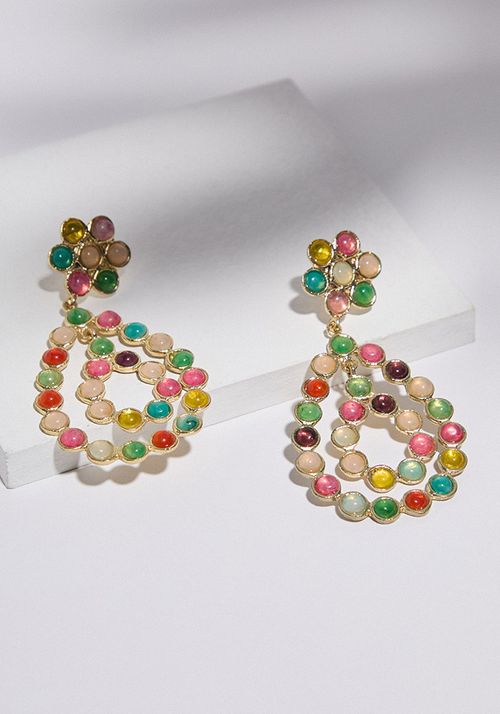 Aros piedras coloridas