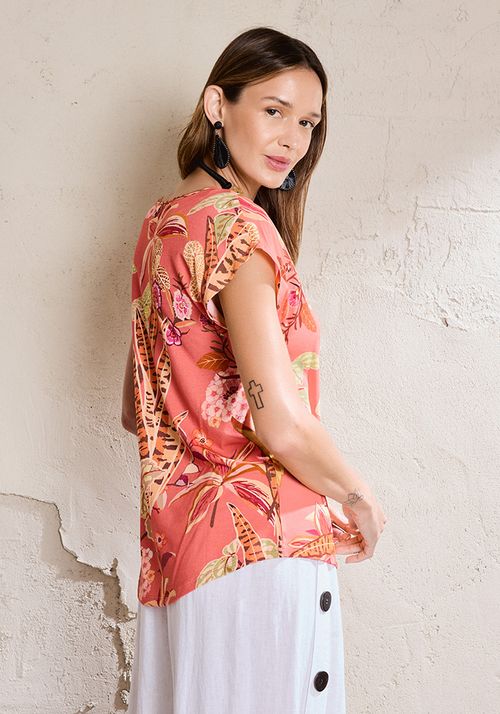 Polera Satín Estampada