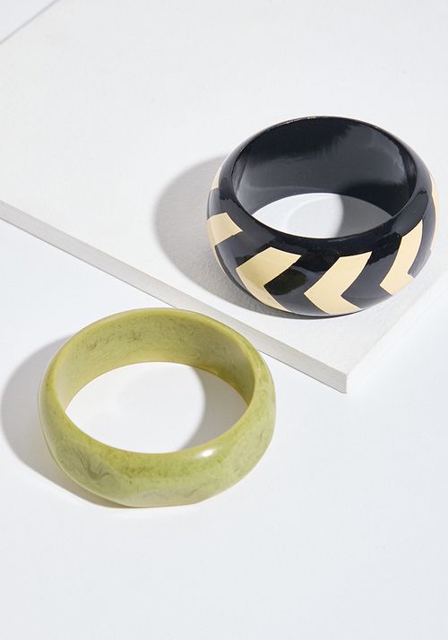 Set de accesorios pulseras chunky tipo africanas 2 Piezas