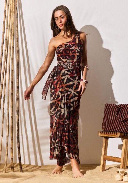 Falda mesh estampado ajustable