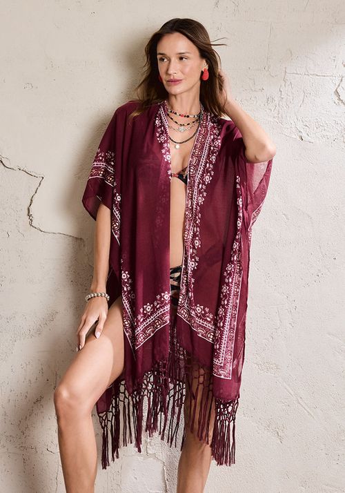 Salida de Baño tipo kimono flecos