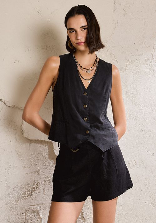 Blusa estampado con botones