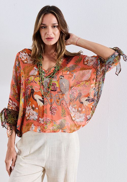 Blusa Estampada, Calce Oversize