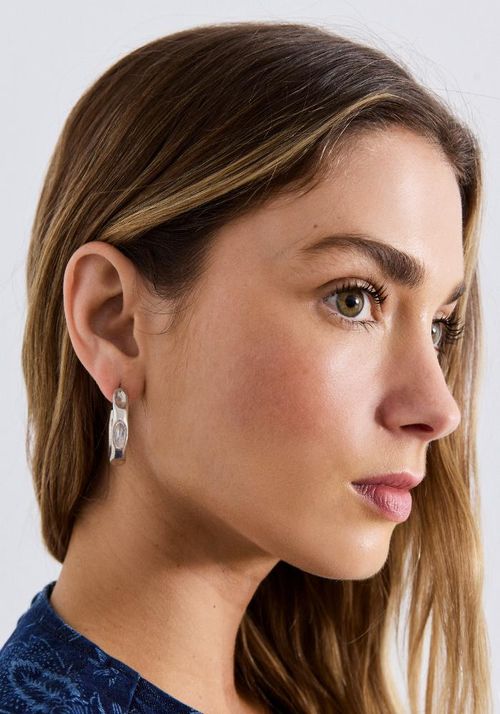 Aros argollas efecto martillado