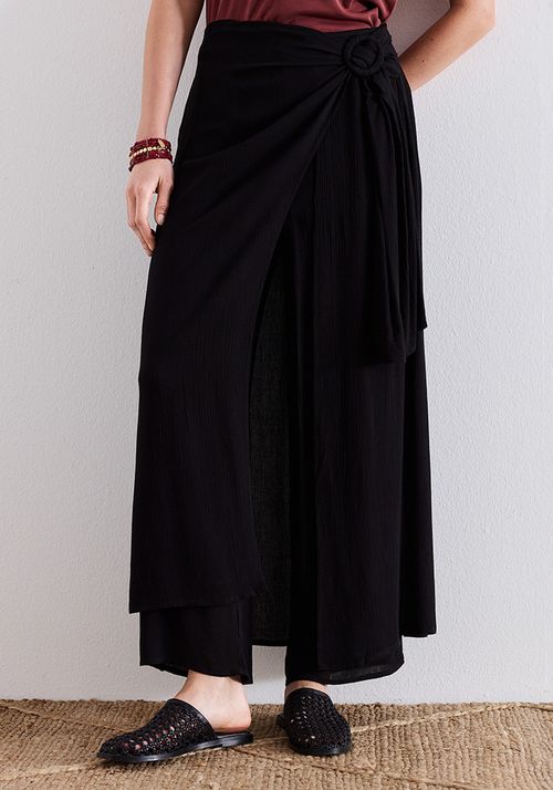 Pantalón Cruzado con Hebilla