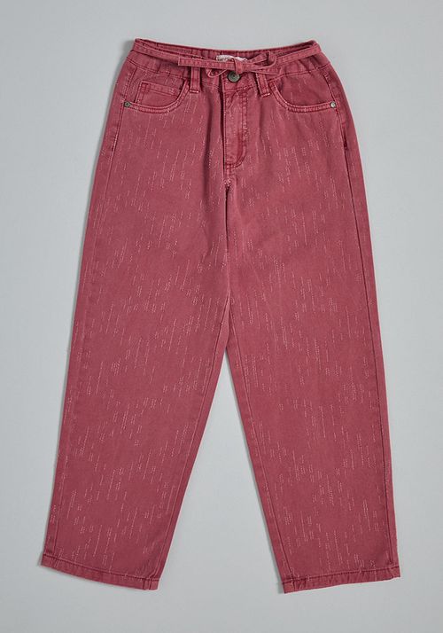 Pantalón Baggy Estilo Mom con Diseño