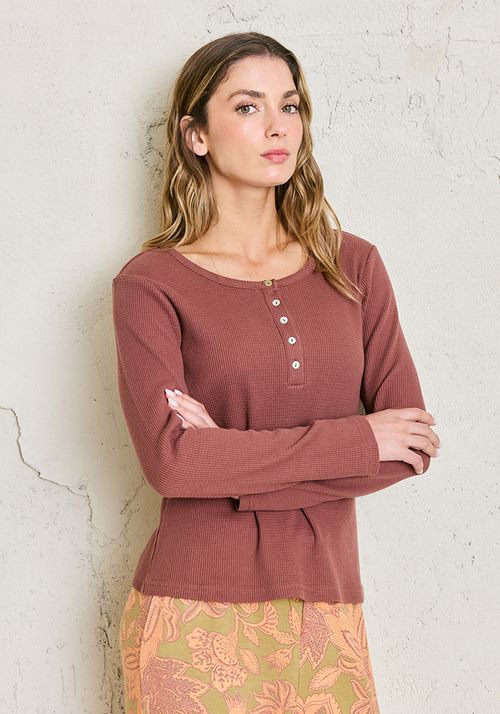 Polera Pijama armalo rib con botones