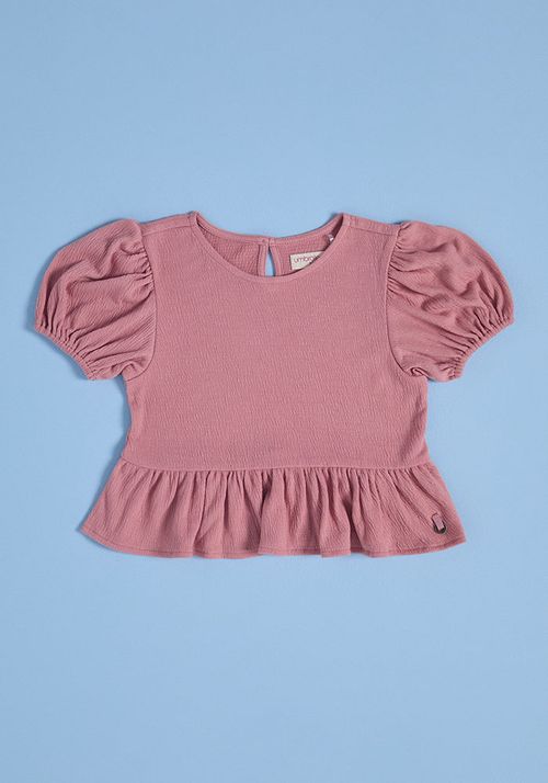 Polera Manga Globo con Tela Crepé Elástica