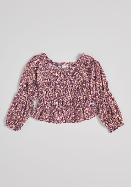 Polera Crepé Full Estampado Aplicación Elásticos