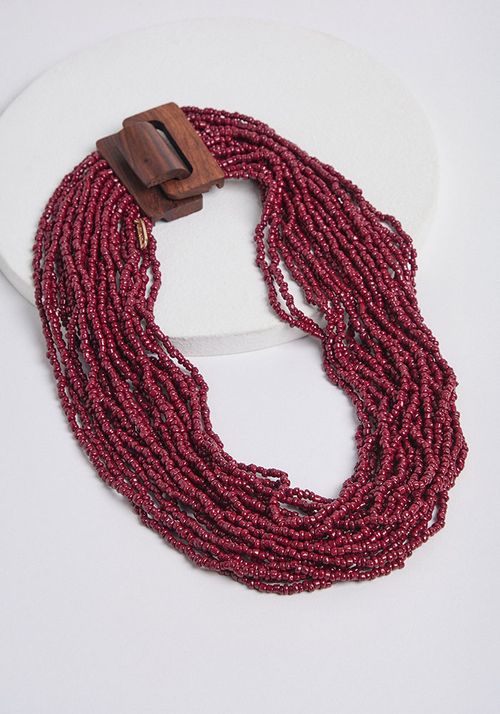 Collar mostacillas brillo