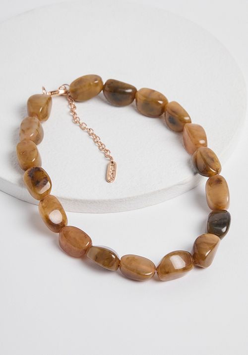 Collar resina forma de piedras