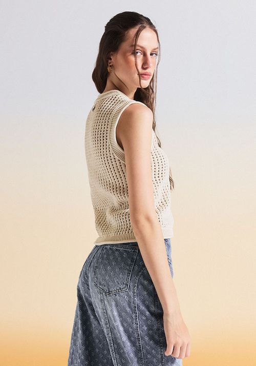 Sweater Look Malla Hilos Brillantes
