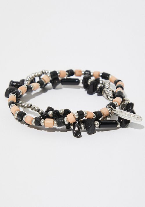 Pulsera Pack De 3 Elasticada Con Mostacillas Y Piedras
