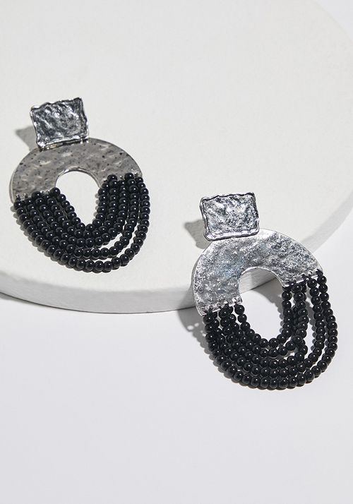 Aros cascada con mostacillas