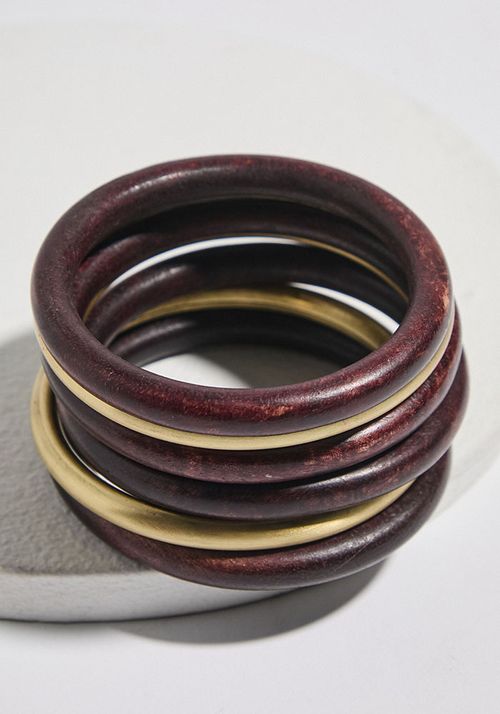 Pulsera pack de madera y metal